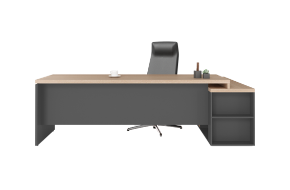 Mesa Diretiva Pé Painel com Armário de Apoio