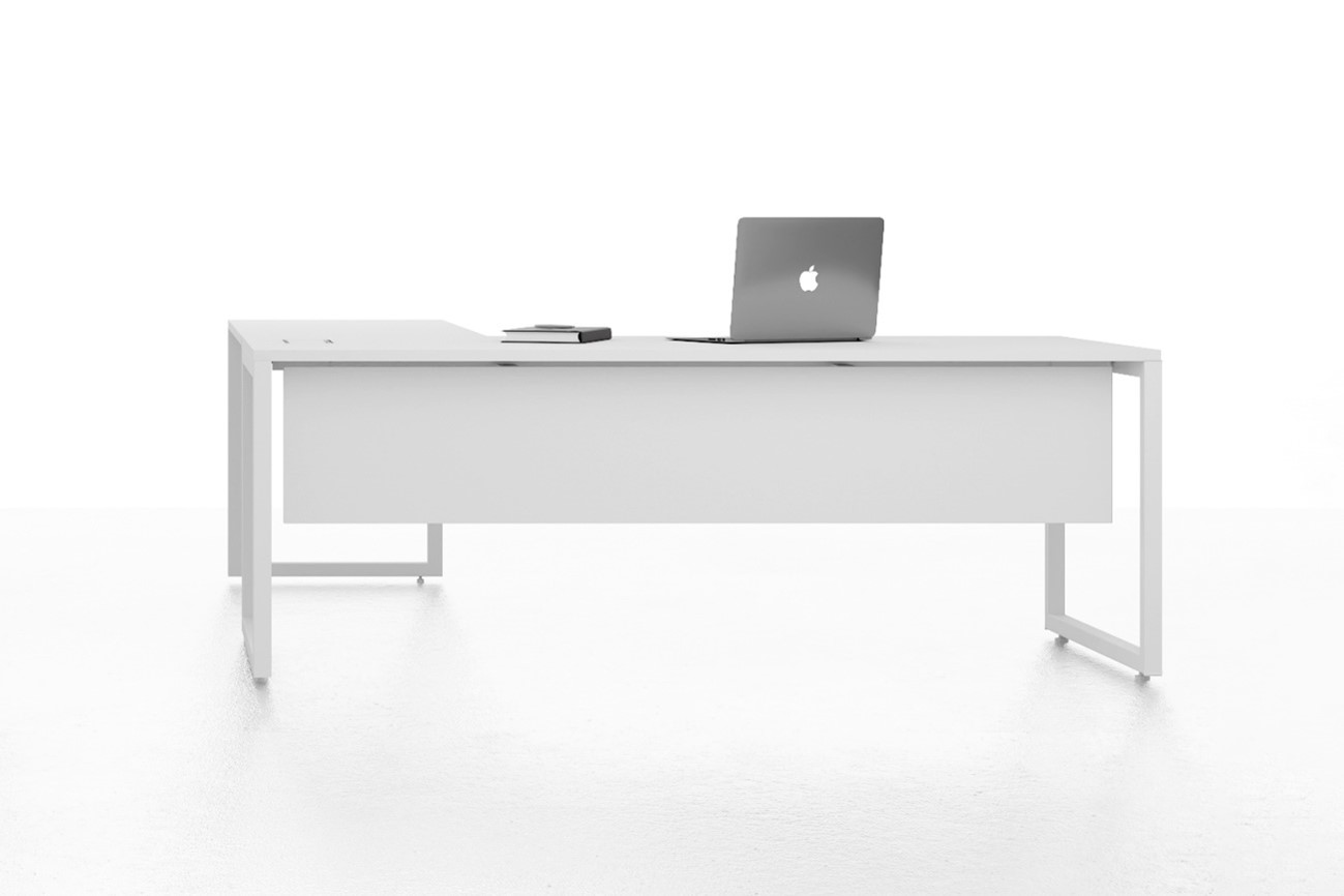 Mesa Diretiva em L Pé Quadro