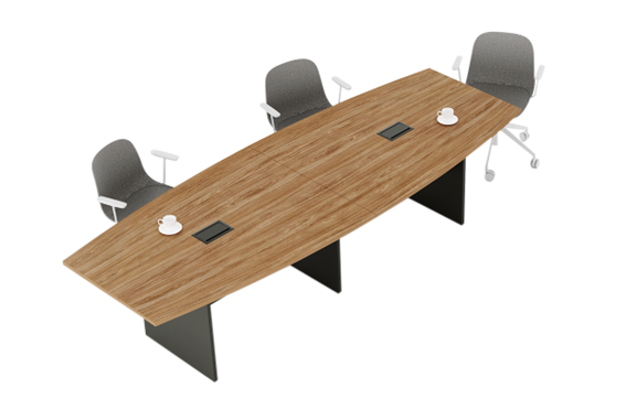 Mesa Reunião Pé Painel Semi-Oval