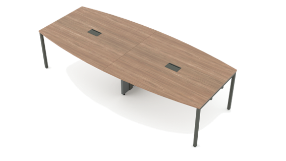 Mesa Reunião Semi Oval Pé Trave