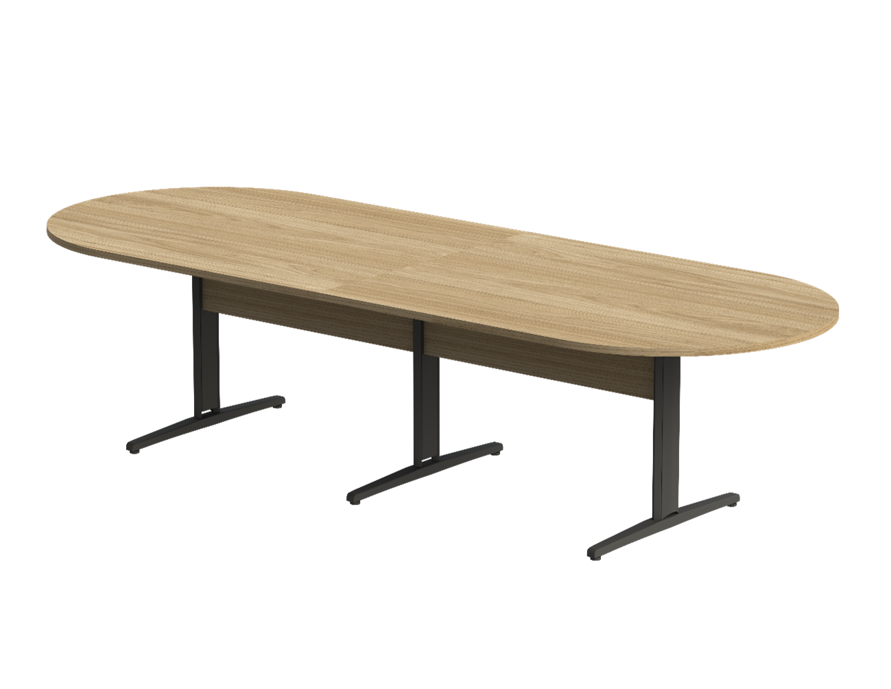Mesa de Reunião Oval com Pé de Aço